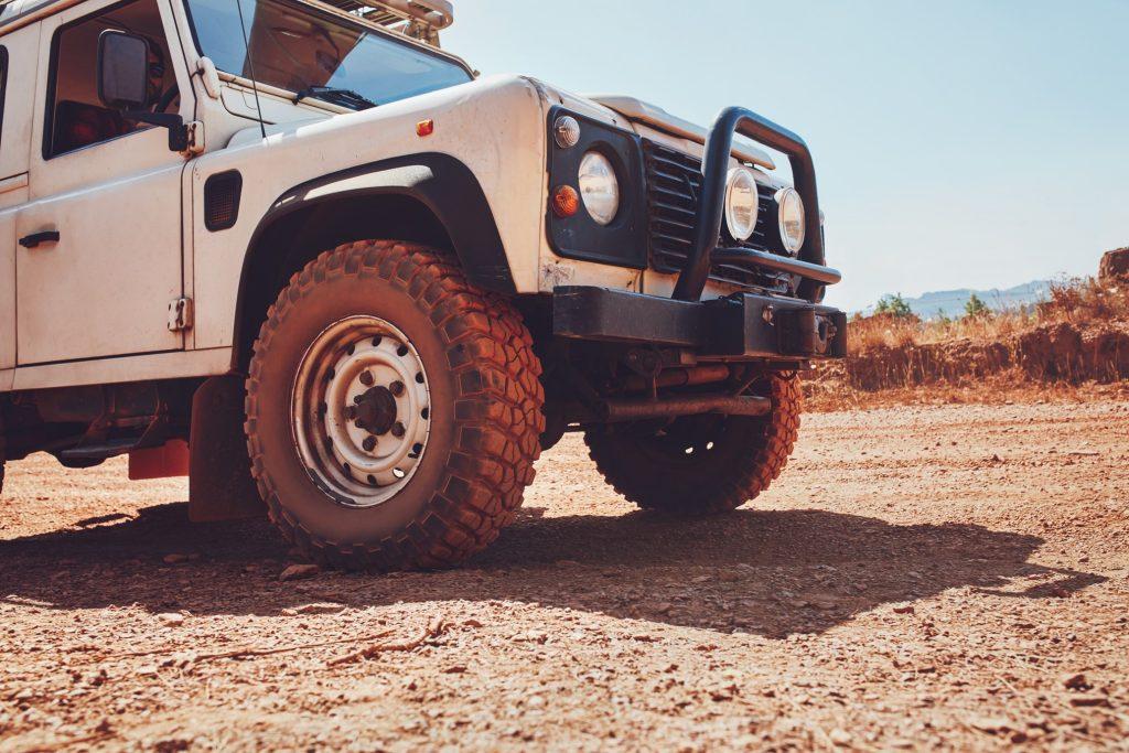 A reliable land rover that has seen years in the desert.